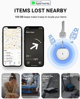 Pelacak GPS Pintar Portabel, Pencari Barang untuk Hewan Peliharaan, Kunci/Tas, Mini, Sistem Global Real-Time, Tahan Air IP68, NFC