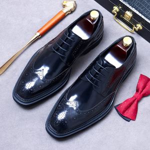 Zapatos Formales de Negocios para Hombre ASTON M.JAZZ, Estilo Británico, Suela Gruesa, Hechos a Mano, Tipo Derby, Superficie Brillante, Cierre con Cordones - Product Image 5