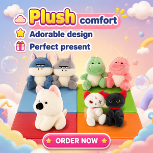 Peluche Kawaii Mignonne de 8 pouces, modèle Chien <span class=keywords><strong>Chat</strong></span> aux Oreilles Rouges, pour Machine à griffes et Arcade de rédemption de prix, Vente en gros - Product Image 2
