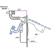 MS718 Serrures de porte en alliage de zinc, nouvel état, loquets à compression, serrures de panneau pour avions