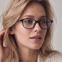 Kacamata Optik Grosir TR90 Wanita Bentuk Oval Bingkai Kacamata Optik Anti Radiasi Biru untuk Komputer