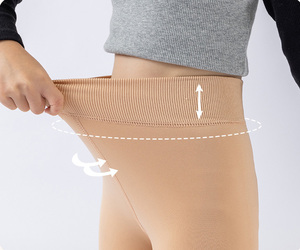 Collants en polaire pour enfants, automne-hiver, couleur chair, taille plus, élastiques, sexy, taille haute, collants thermiques en <span class=keywords><strong>laine</strong></span> - Product Image 2