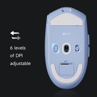 MCHOSE G3 V2 Mouse Gaming Nirkabel Sensor PAW 3395 Tri-mode 800mAh Non-Backlit Pegangan Serbaguna untuk Sakelar Mekanis TTC