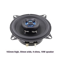 Bocina de coche coaxial personalizada de 4 pulgadas, altavoz de rango completo Hi-Fi, 4 Ohm, 10W, bajo alto, alimentado por batería, cine en casa, IPX4, resistente al agua, 2,0