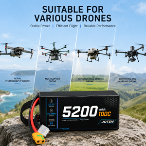 Batterie LiPo pour drone haute performance 5200mAh 6S 22.2V 100C 115.44Wh avec connecteur XT90 pour drone FPV, UAV, avion RC, livraison directe d'usine - Product Image 3