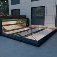 2026 Yeyon Fenêtre de toit électrique sur mesure OEM pour balcon, double vitrage trempé, fenêtre de toit moderne en aluminium pour maison