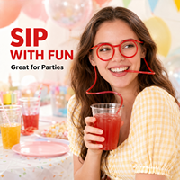 Pailles fantaisie pour fêtes, pailles colorées pour enfants et adultes, pour café glacé, jus et photos amusantes d'été