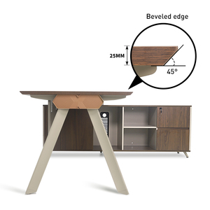 Ceo, nuevos muebles de oficina modernos, último Escritorio de oficina, mesa de oficina de lujo, escritorio ejecutivo, gerente, mesa de Mdf en forma de L, 1 Juego de madera - Product Image 5