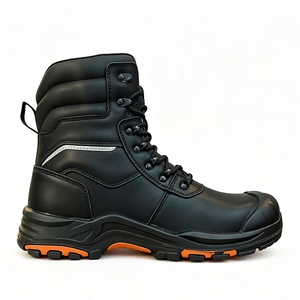 DSF53 <b>Black</b> Leather Safety <b>Boots</b> Waterproof Outdoor <b>Work</b> <b>Boots</b> customized OEM ODM cooperation safety <b>boots</b> - Product Image 1