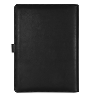 Hochwertiges Luxus-Notizbuch mit 6 Ringen, Schwarz, A5-Format, Maßgefertigt mit Goldfolien-Heißprägung, PU-Leder Hardcover, Umweltfreundlich