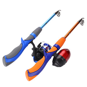 Usine <span class=keywords><strong>pas</strong></span> <span class=keywords><strong>cher</strong></span> 1.2m 1.4m coulée canne à pêche télescopique et moulinet de spinning combo ensemble d'engins pour enfants débutants - Product Image 1