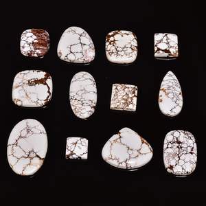 หินควอตซ์อัญมณีธรรมชาติทรงลูกแพร์ทรงหลวมแจสเปอร์ม้าป่า - Product Image 5