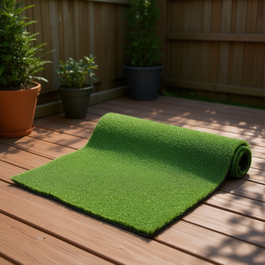 Césped Artificial de 3.3 Pies x 16.5 Pies, Verde, con Orificios de Drenaje, Base de Goma, para Uso en Interiores y Exteriores, para Mascotas y Patios - Product Image 2