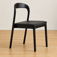 Chaise de salle à manger en bois massif de frêne, chaise à dossier de style nordique du milieu du siècle, chaise de bureau de luxe léger Wabi Sabi pour la maison