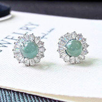 Modische S925 Silber Blumenform-Ohrringe Luxuriöser Retro-Schmuck Hochwertiger Exquisiter Schmuck für Europa und die Vereinigten Staaten