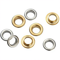 Œillets plats de grande taille en laiton plaqué métal écologique personnalisés de haute qualité, vente en gros d'accessoires vestimentaires, œillets pour rideaux