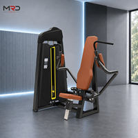 Máquina de remo sentado comercial MRD con respaldo de acero ajustable, pila de pesas de 70 kg, para entrenamiento profesional de fuerza de espalda en gimnasio
