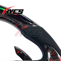 Volant en fibre de carbone forgé avec LED Rpm pour BMW E60 E61 E62 E63 E64 E88 E90 E92 E91 E93 X3 M3 330i 330d 335i 318i M3
