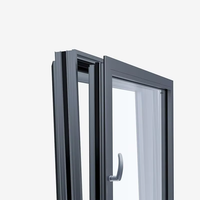 Fenêtres à battants en aluminium à rupture de pont thermique, verre Low-E, résistantes aux ouragans, à économie d'énergie, conformes aux normes NFRC, pour maison moderne.