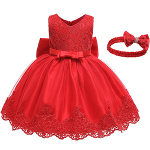 Robe de soirée en dentelle pour bébé fille, sur mesure OEM ODM, vente en gros, robe de demoiselle d'honneur, robe de princesse pour anniversaire de tout-petit - Product Image 3