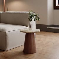Table basse moderne de style rétro simple Table d'appoint de meubles de maison pour le salon Style de panneau de bois