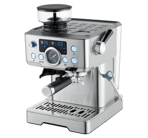 Machine à <span class=keywords><strong>expresso</strong></span> professionnelle 20 bars <span class=keywords><strong>avec</strong></span> moulin intégré, 45 réglages, 1350W, en acier inoxydable, pour la maison, le bureau et les baristas. - Product Image 3