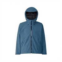 Veste légère à capuche en tissu rigide avec fermeture éclair Raine, bleu nuage, taille L, unisexe