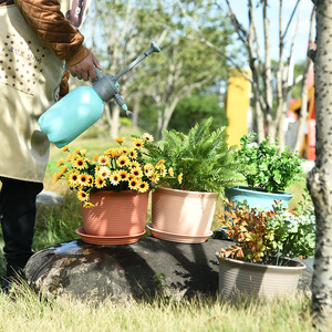 Pots de jardinage en plastique PP durables et écologiques en gros, pots à bonsaï, pots à fleurs, jardinières pour plantes succulentes, style classique avec <span class=keywords><strong>soucoupe</strong></span> - Product Image 1