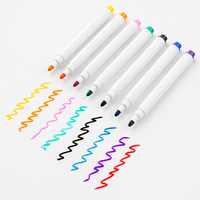 Marqueur effaçable à sec pour tableau blanc, 8 couleurs, avec pointe effaçable intégrée, non toxique, pour l'école, le bureau et l'écriture