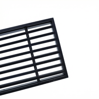 Grille de ventilation linéaire pour climatiseur central, en aluminium, encastrée, sans cadre, pour installation au plafond et au mur