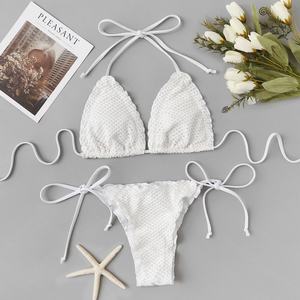 Conjunto de Bikini Personalizable para Mujer con Micro Bra y Tanga en V, con Tela Transpirable Antibacteriana de Secado Rápido, Servicio OEM - Product Image 3