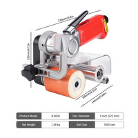 Ponceuse à bande pneumatique industrielle DIY 7000 tr/min, machine de ponçage professionnelle pour grands projets de finition de surfaces métalliques R-6026
