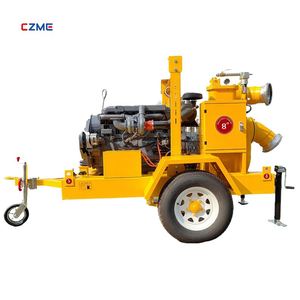 CZME Irrigation Pump Farm Garden Irrigation River Self-priming diesel Pump with <b>Trailer</b> Type Flood Control Drainage Pump - Product Image 4