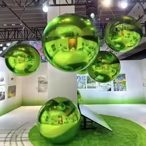 ลูกบอลสีเงินเป่าลมขนาดยักษ์พับได้ลูกโป่งพีวีซีขนาดใหญ่แบบลอยได้ลูกบอลสะท้อนแสงทรงกลมเป่าลม - Product Image 3