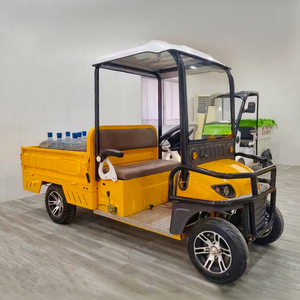 ZOWN Electric Utility Golf Cart 3-4 Seats Yellow Cargo Truck CE Certified Lithium Battery AC Motor Q235B Steel 90km Range - Product Image 1