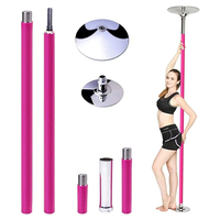 Poteau de danse professionnel 45mm amovible filature statique décapant pôle pour maison Gym Club 440LBS capacité de poids matériau en acier