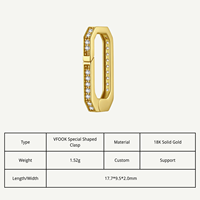 VFOOK OEM ODM connecteur de bijoux multi-usages en or massif véritable 14K 18K collier composants de bracelet résultats de bijoux pour la conception de bricolage