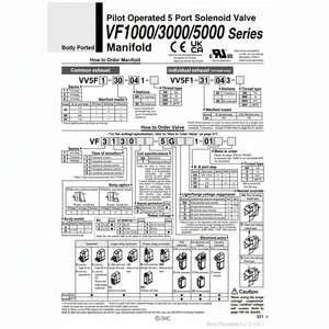 ชิ้นส่วนนิวเมติก VV5F5-20-041-00F นิวเมติก SMC - Product Image 1