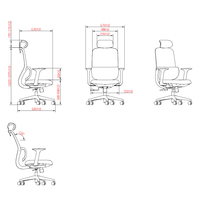 Chaise de bureau ergonomique à dossier haut en maille respirante pour le travail et le bureau, idéale pour les professionnels