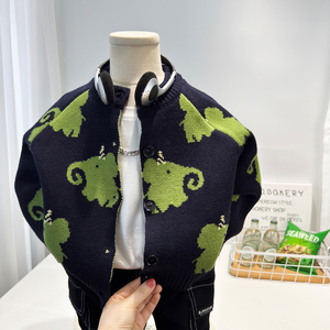 <span class=keywords><strong>Cardigan</strong></span> en tricot épais anti-boulochage pour garçons, nouvelle collection automne 2026, style coréen, motif dessin animé, pour bébés et jeunes enfants - Product Image 3