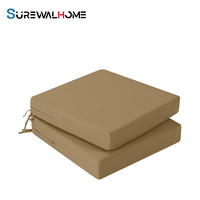 SUREWALHOME Coussin de siège de jardin extérieur personnalisé avec attaches Coussin de siège en mousse en gros Coussin Coccyx OEM ODM