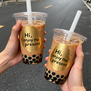 Custom LOGO Coffee <b>Plastic</b> <b>Cup</b> with Lids 20oz16oz12oz Clear Single Wall 90mm98mm Disposable PET <b>Cups</b> for Ice Bubble Tea - Product Image 4