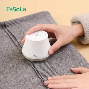 FaSoLa Mini Electric Professional Fabric Shaver Portable Lint Shaver USB Rechargeable Clothes Bobble Remover Fuzz Remover White