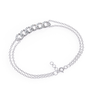 Elegantes Pulseras Plateadas para Mujer, Estilo Minimalista, Superficie Brillante, Joyería para Uso Diario, Regalo de Boda - Product Image 3
