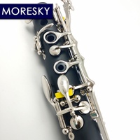 MORESKY Customizable Clarinet Nickel Silver Surface Hard Rubber 17 Keys BB Tone Copper-Nickel Key E126 (OEM)