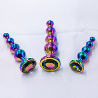 Schwarzer Emperor Analplug Prostata-Massagegerät Analkugeln Dildo G-Punkt-Stimulationsspielzeug 100% Wasserdicht für Männer Frauen Silikon Diamant