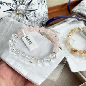 Healing Crystal Beaded Bracelet Clear Quartz Accent Minimalist Gemstone Jewelry Crystal Bracelet Set Gifts for Her Daily Wear - Product Image 1