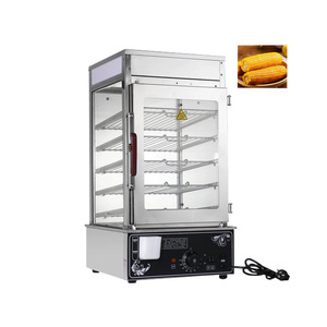 Glass Display Stainless Steel 5 Layer <b>Trays</b> Commercial Digital Electric Momo Bun Dumpling <b>Food</b> Steamer - Product Image 5