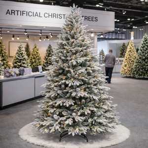 Arbre de Noël artificiel réaliste, dense, pré-éclairé, fortement floqué, blanc chaud, LED, personnalisé OEM, vente en gros - Product Image 1