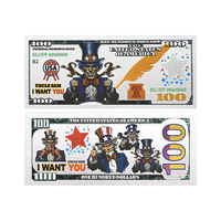 Ensemble de cartes bancaires commémoratives en feuille d'argent de l'Uncle Sam américain, objets de collection patriotiques sur l'histoire des États-Unis